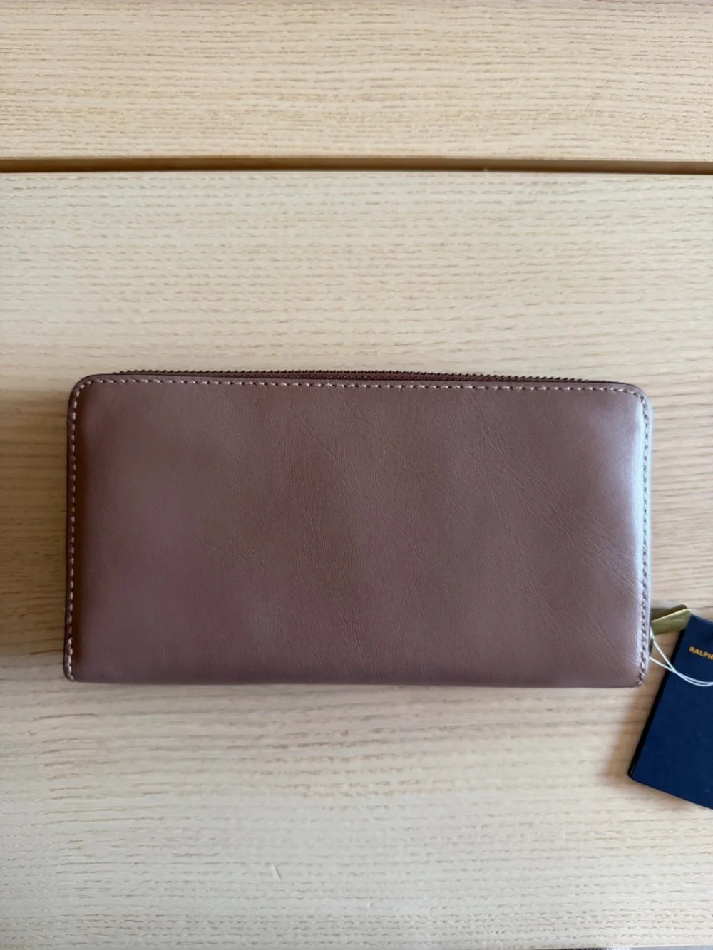 Polo Ralph Lauren Mauve Zip Around Continental Leather Wallet - Picture 7 of 13